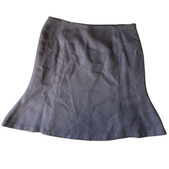 Oscar by Oscar de la Renta Gray Lavender Bouclé Tweed Flounce Fit+Flare Skirt 16 - Picture 1 of 6